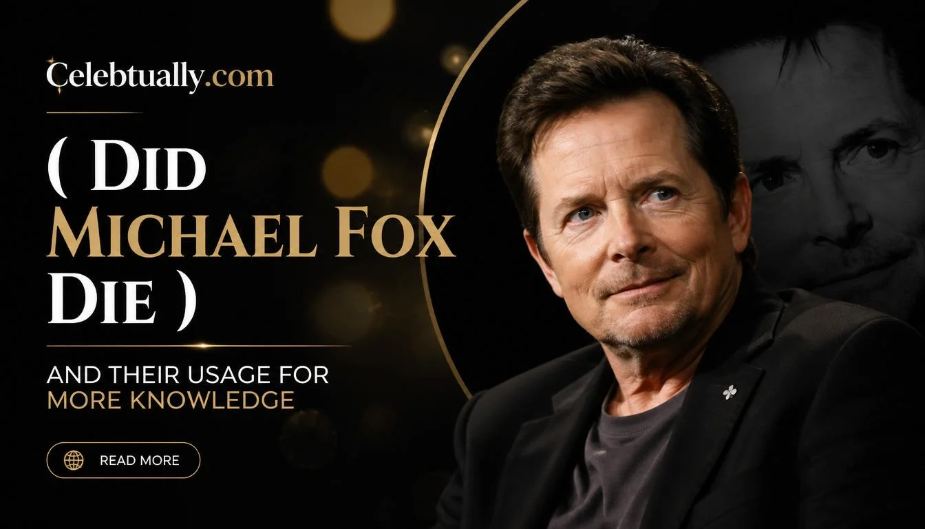 Michael J. Fox smiling on stage at a public appearance, wearing a dark blazer
